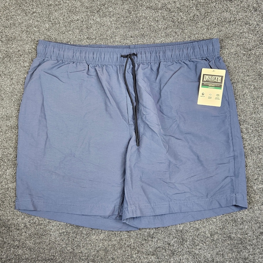 Duluth Trading‎ After Hours Grab Shorts Men XL Standard Fit 8" Nylon Indigo NEW